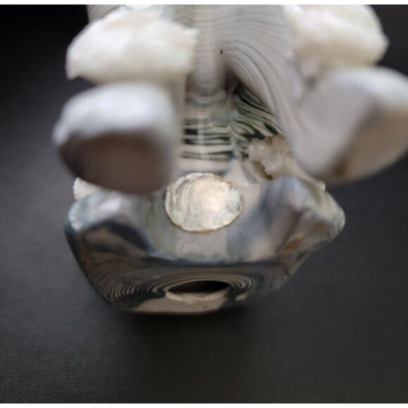 Vintage Kitschy Marble Cake Zoo Spaghetti 7.5" White Gray Poodle Figurine Japan - Picture 7 of 10